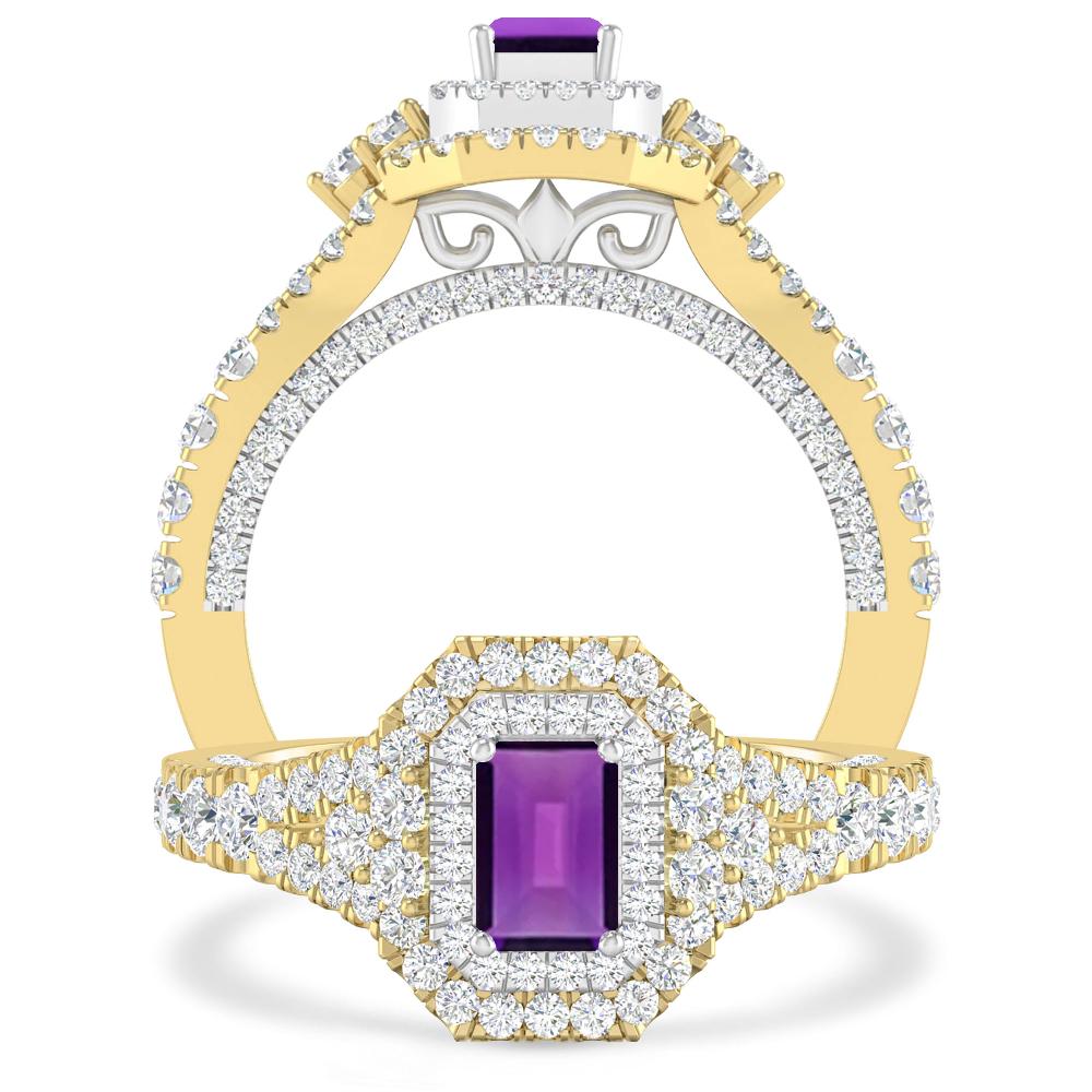 Yellow Gold - Amethyst