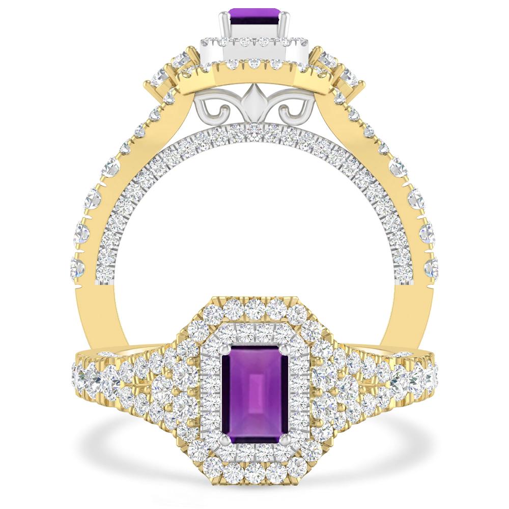 Yellow Gold - Amethyst