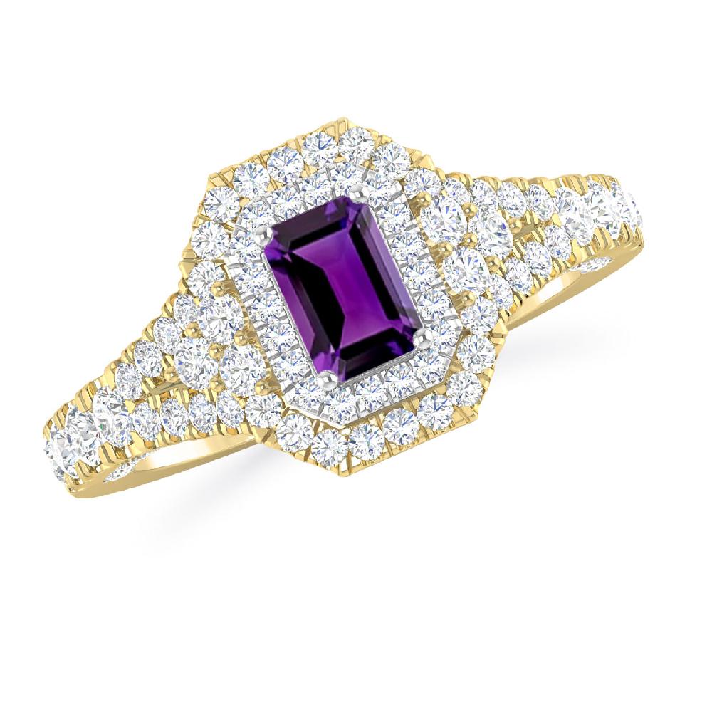 Yellow Gold - Amethyst