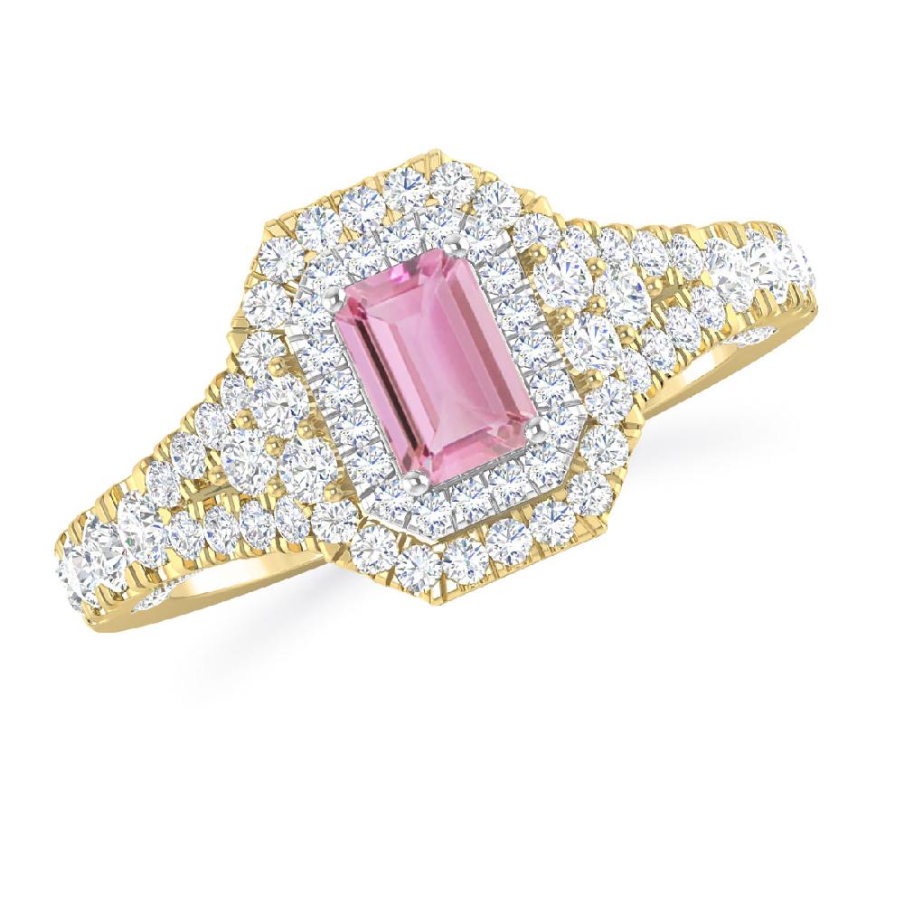 Yellow Gold - Pink Tourmaline