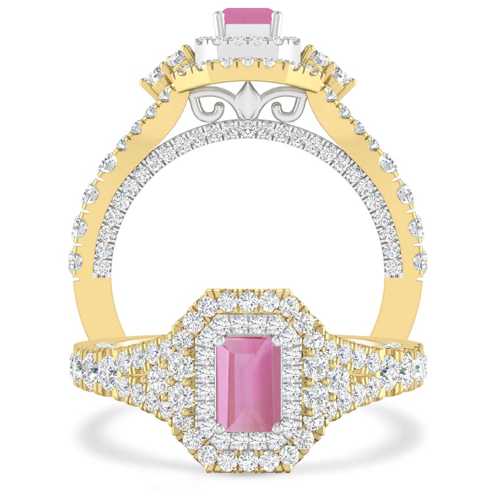 Yellow Gold - Pink Tourmaline