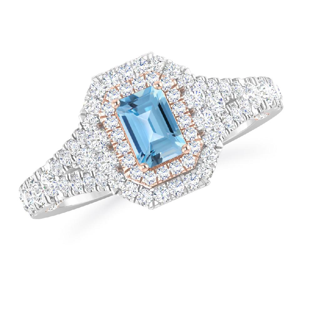 White Gold - Blue Topaz