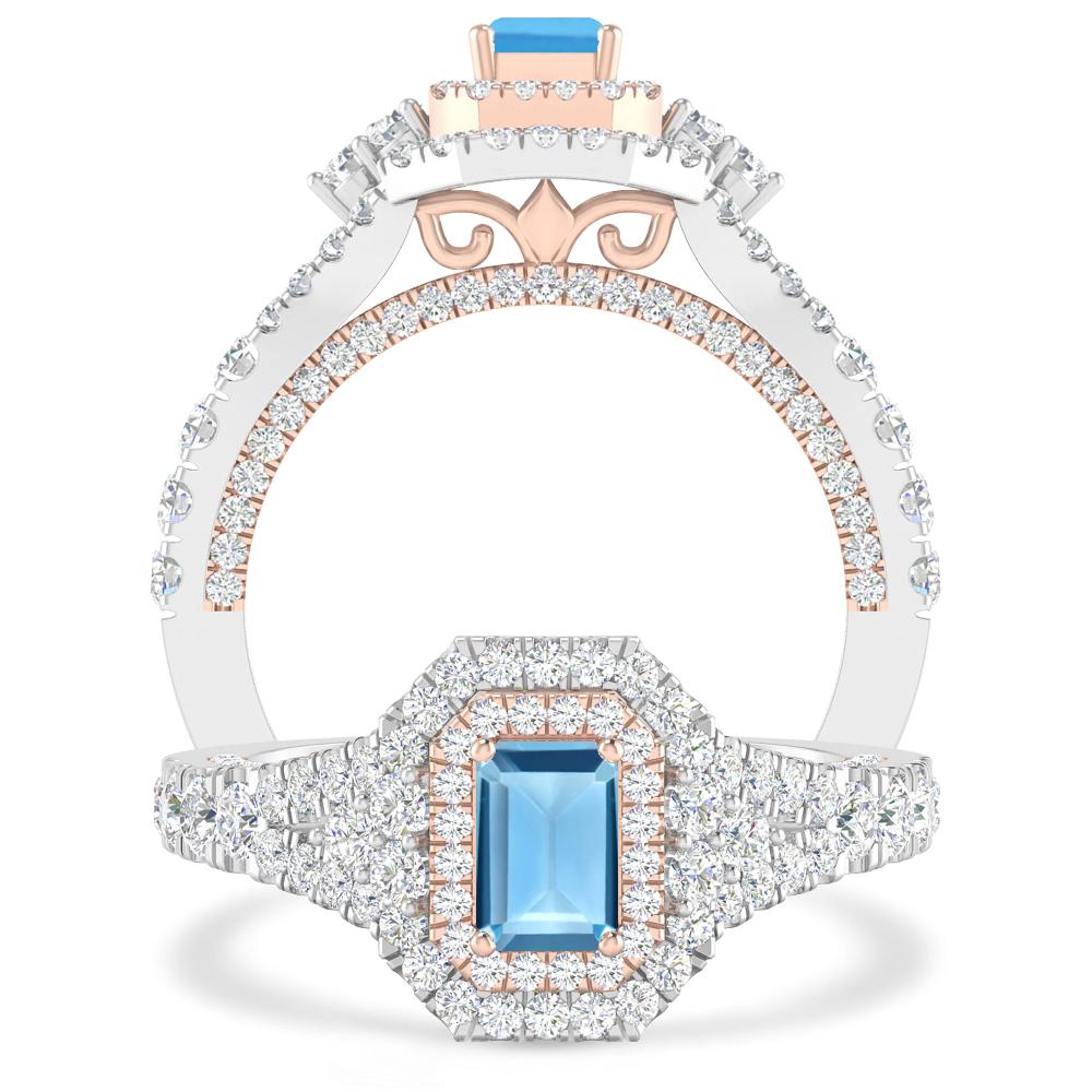 White Gold - Blue Topaz