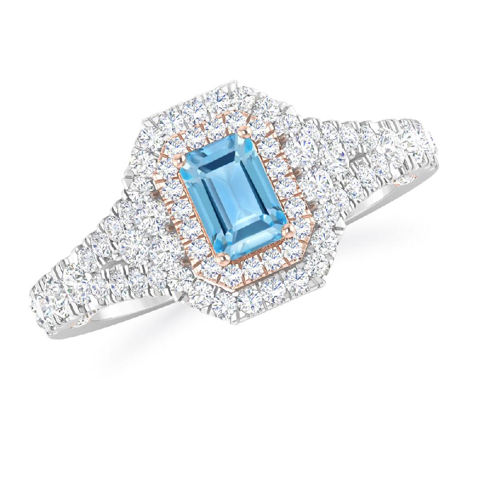 White Gold - Blue Topaz