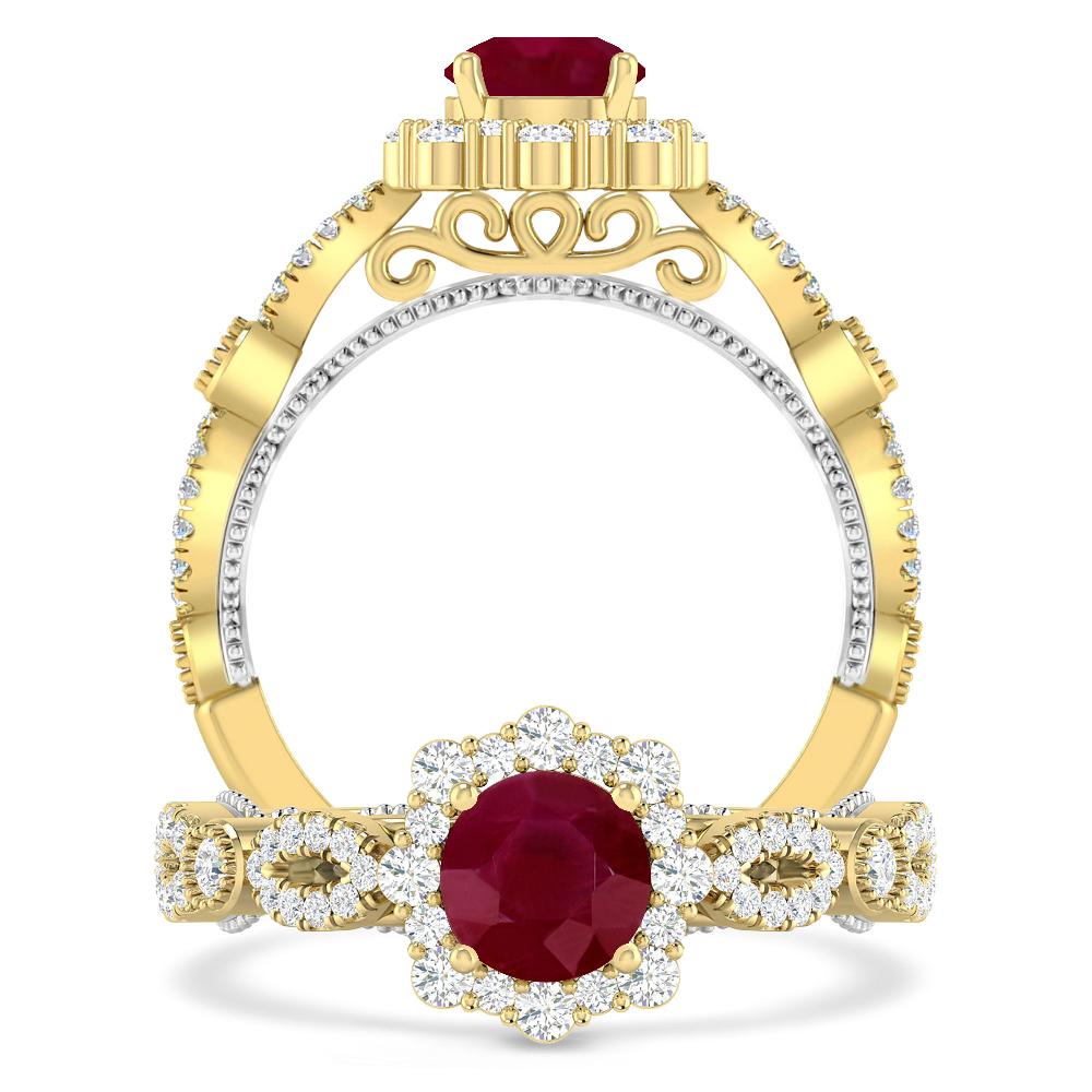 Yellow Gold - Ruby