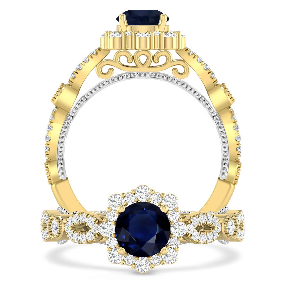Yellow Gold - Sapphire