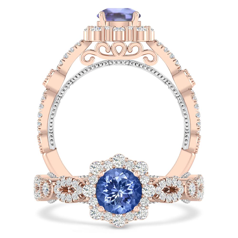 Rose Gold - Tanzanite