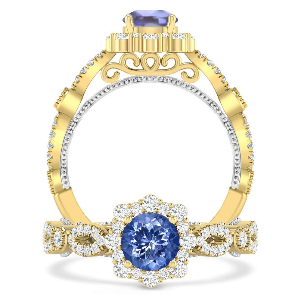 Yellow Gold - Tanzanite
