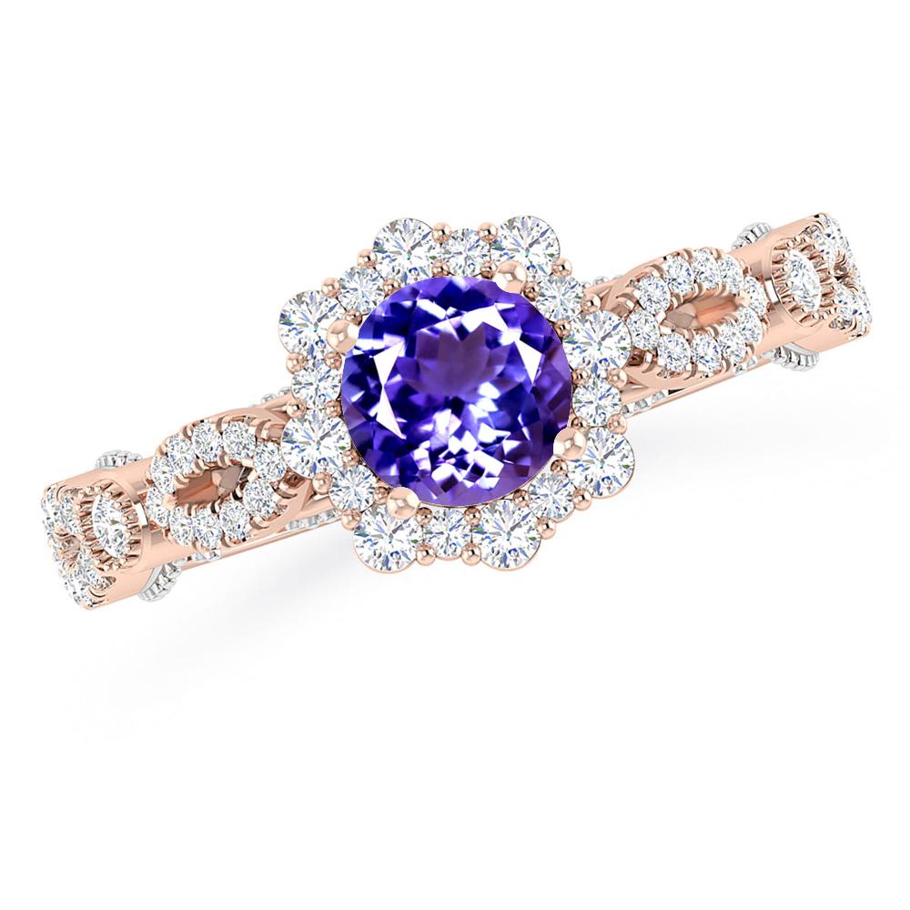 Rose Gold - Tanzanite