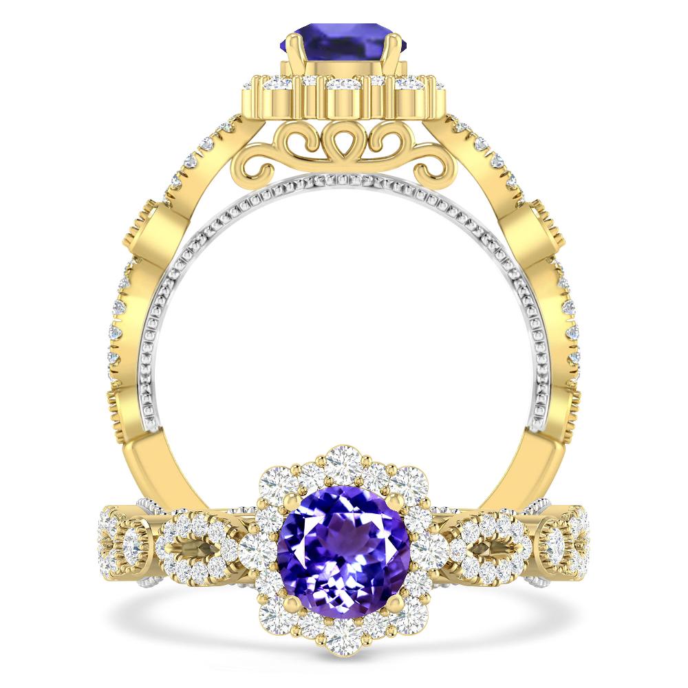 Yellow Gold - Tanzanite
