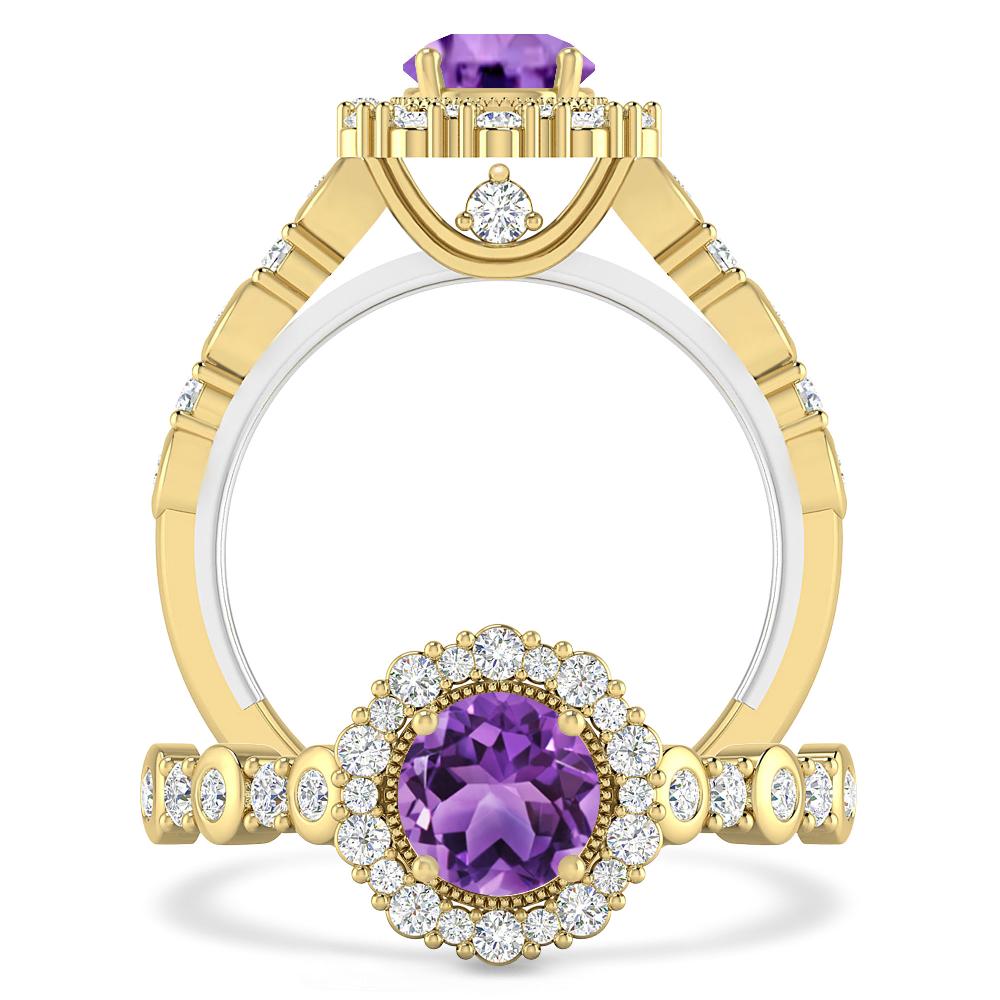 Yellow Gold - Amethyst