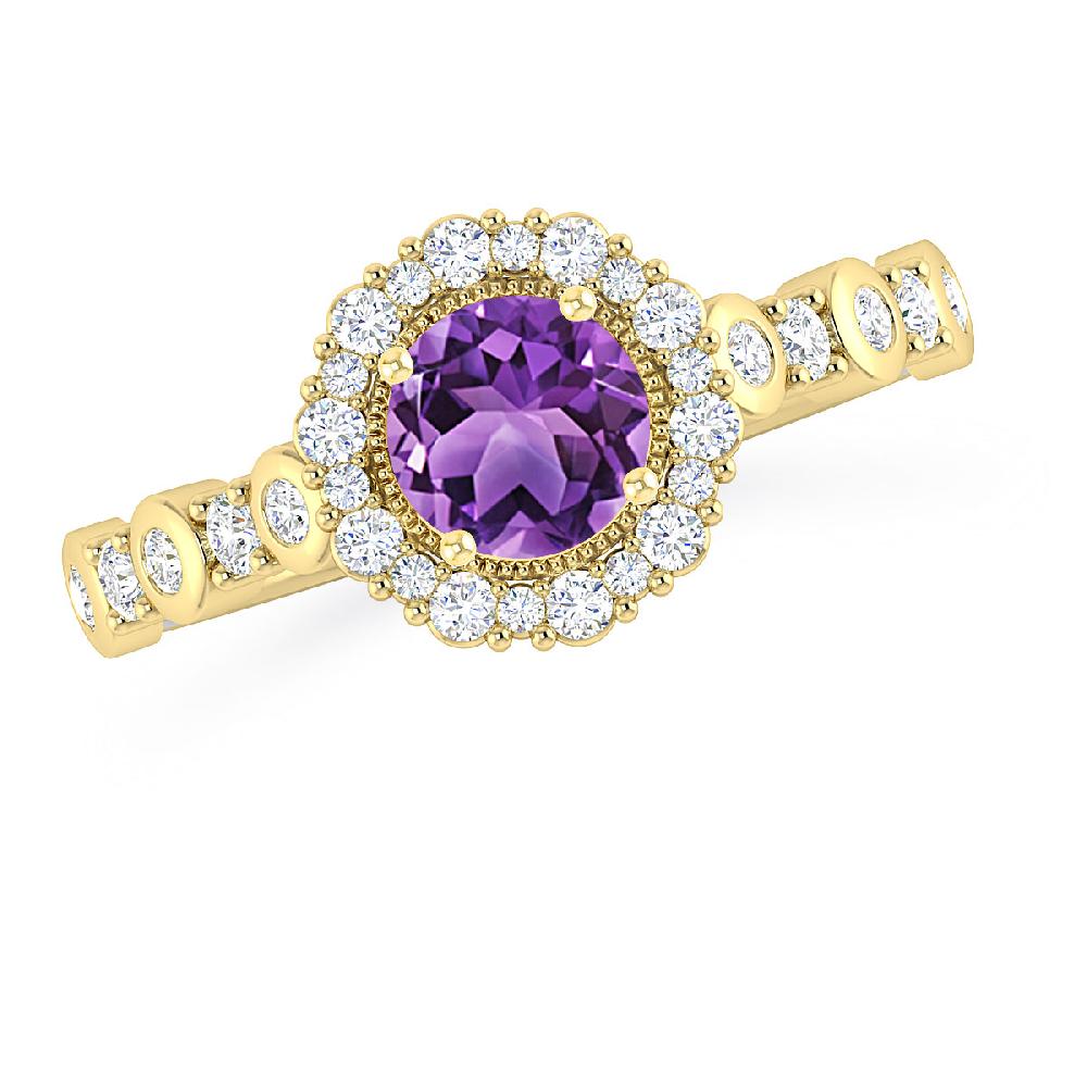 Yellow Gold - Amethyst