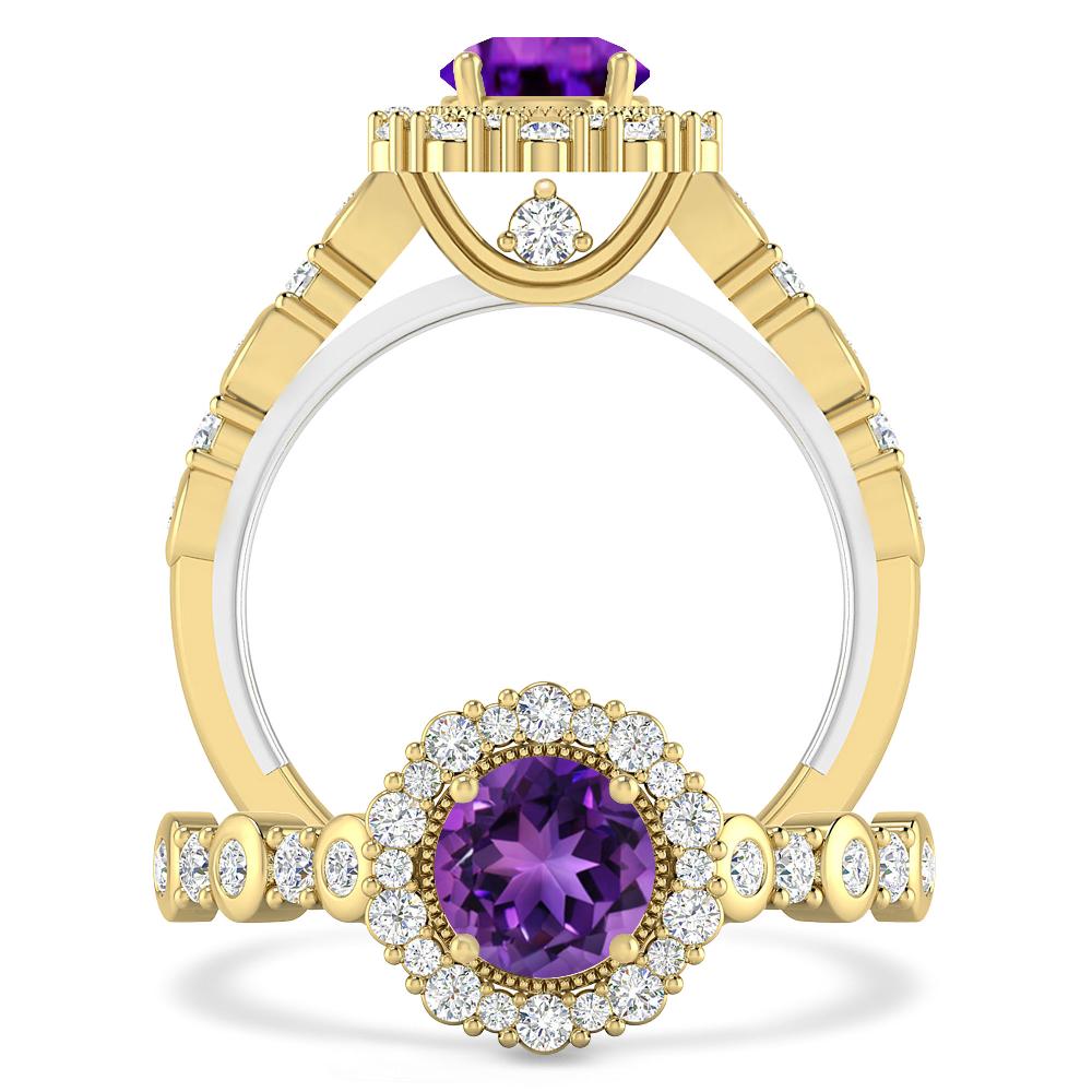Yellow Gold - Amethyst