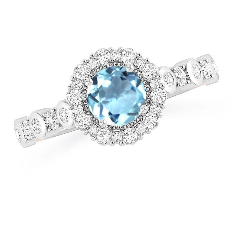 White Gold - Aquamarine