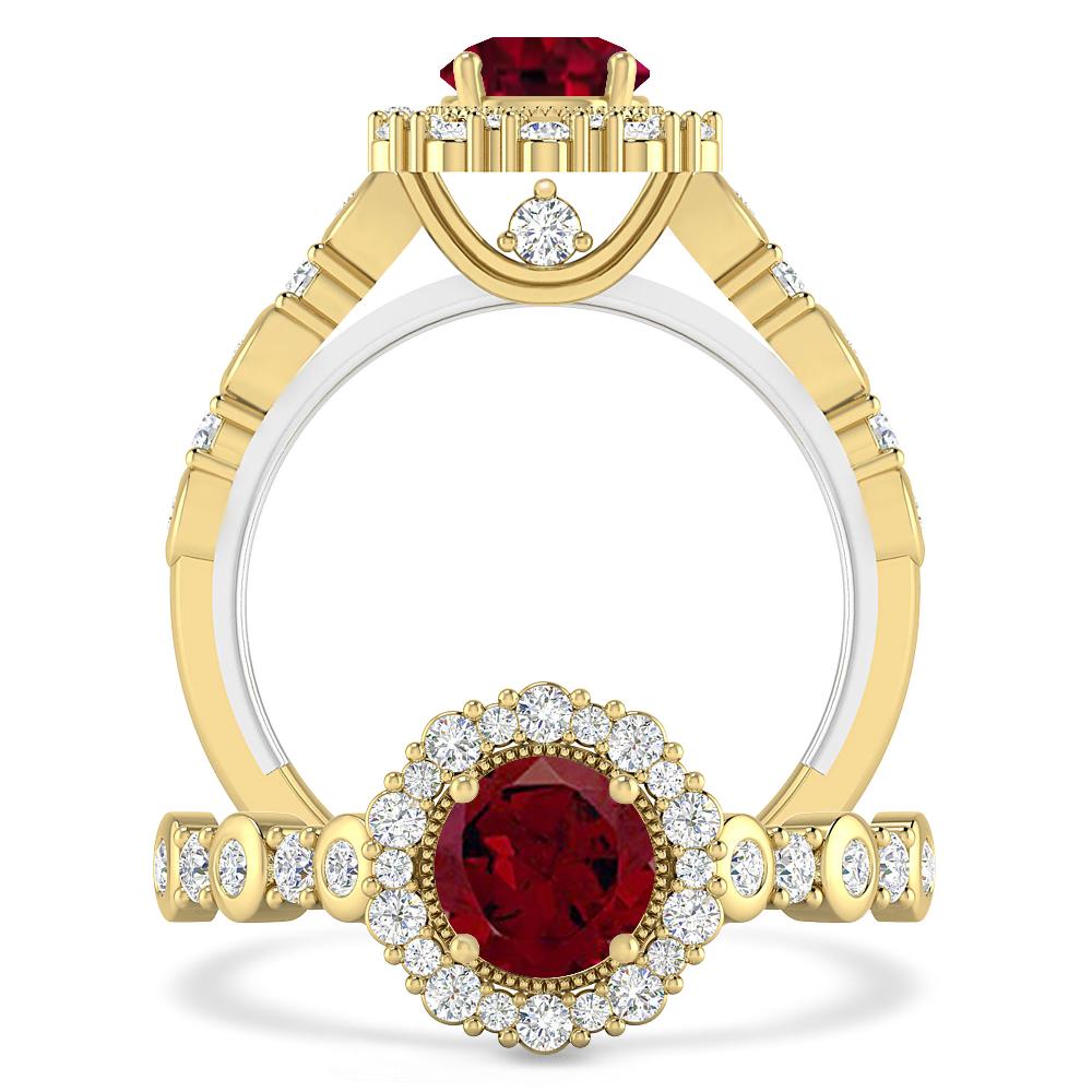 Yellow Gold - Garnet