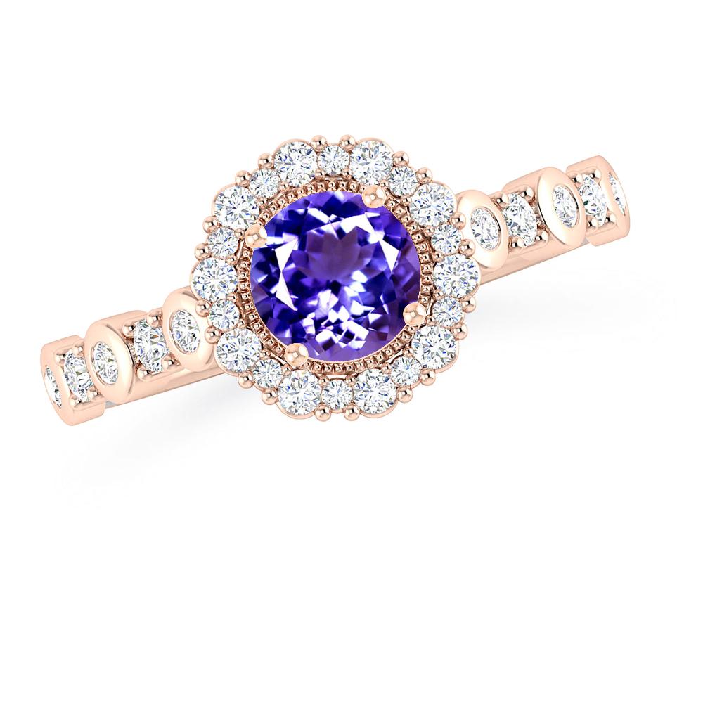 Rose Gold - Tanzanite