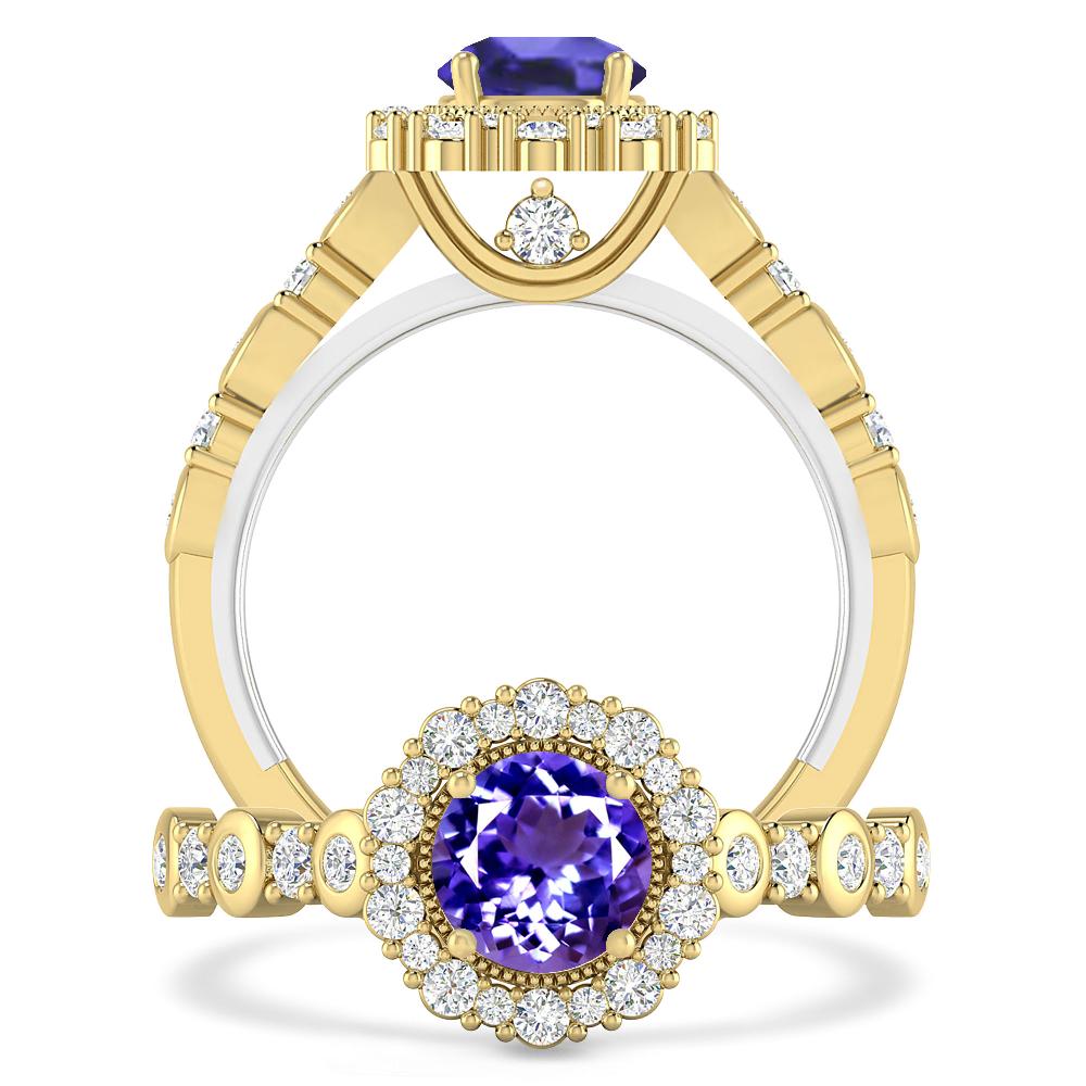 Yellow Gold - Tanzanite