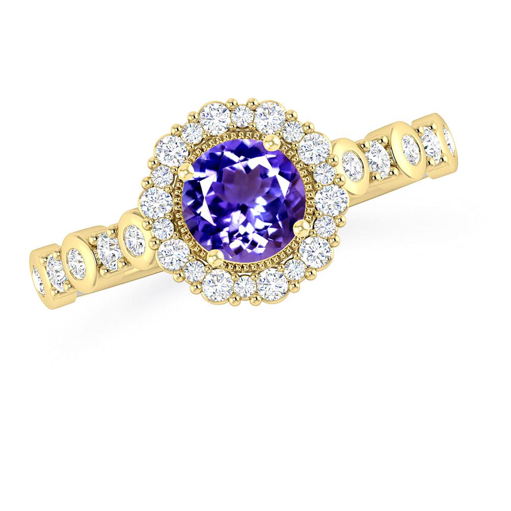 Yellow Gold - Tanzanite