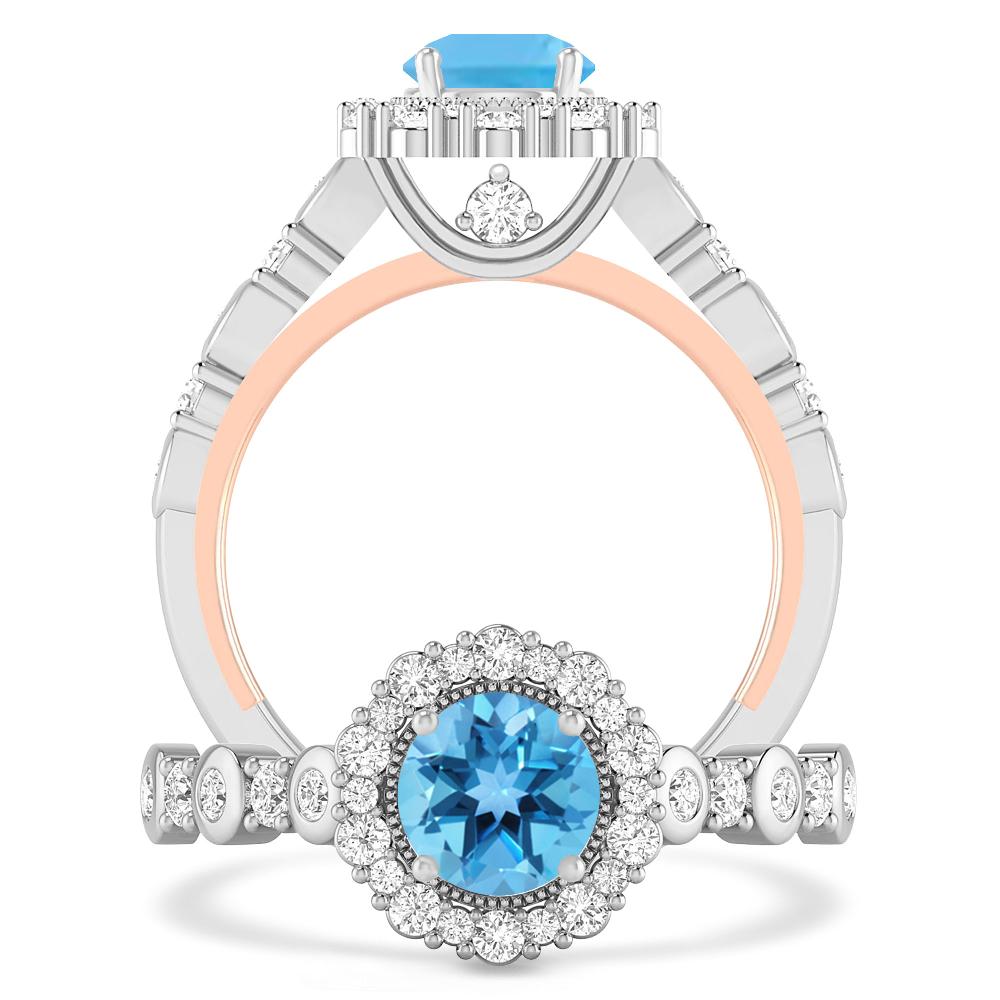 White Gold - Blue Topaz