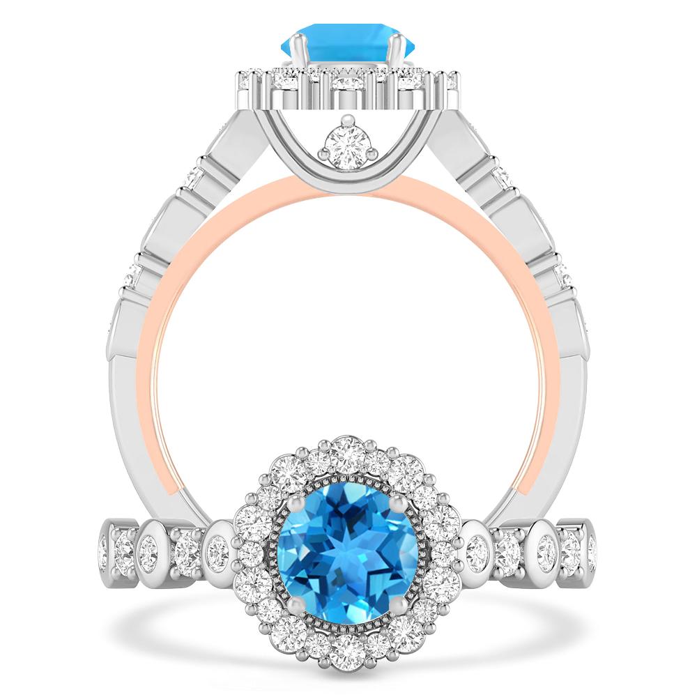 White Gold - Blue Topaz