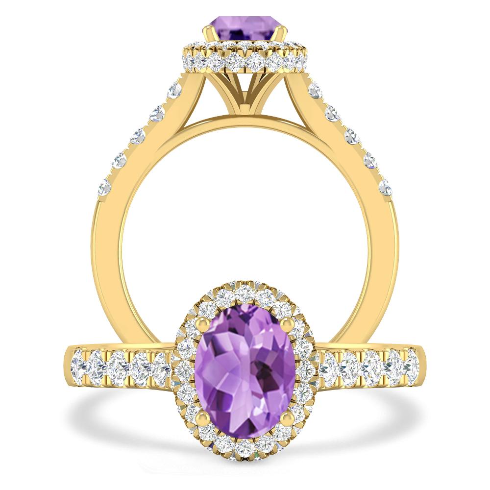 Yellow Gold - Amethyst