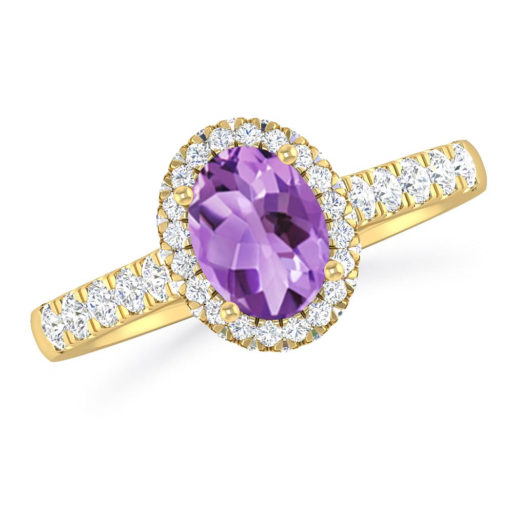 Yellow Gold - Amethyst