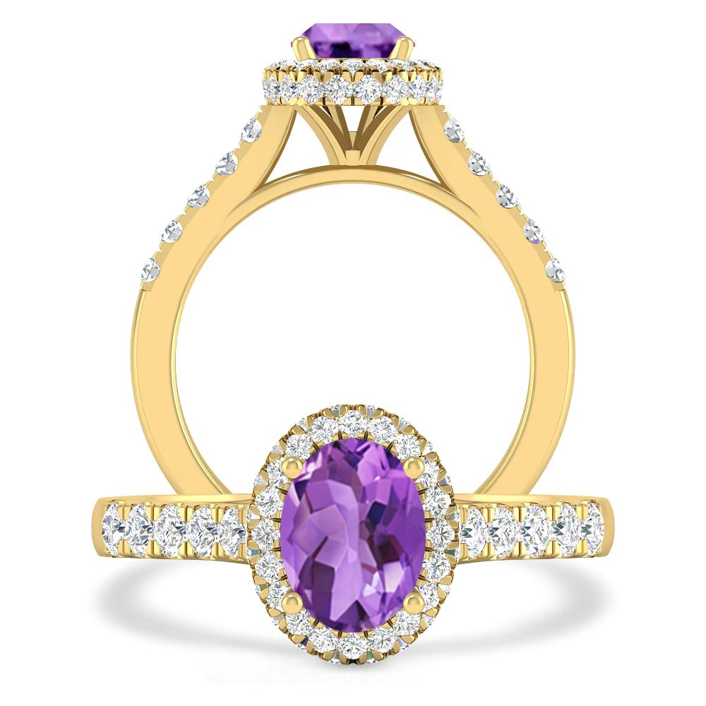 Yellow Gold - Amethyst