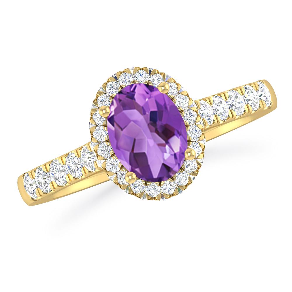 Yellow Gold - Amethyst