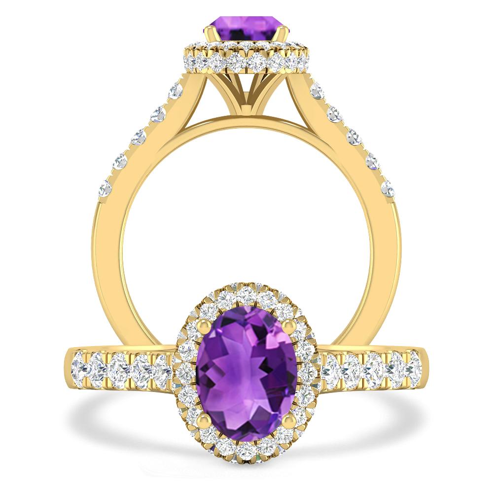 Yellow Gold - Amethyst