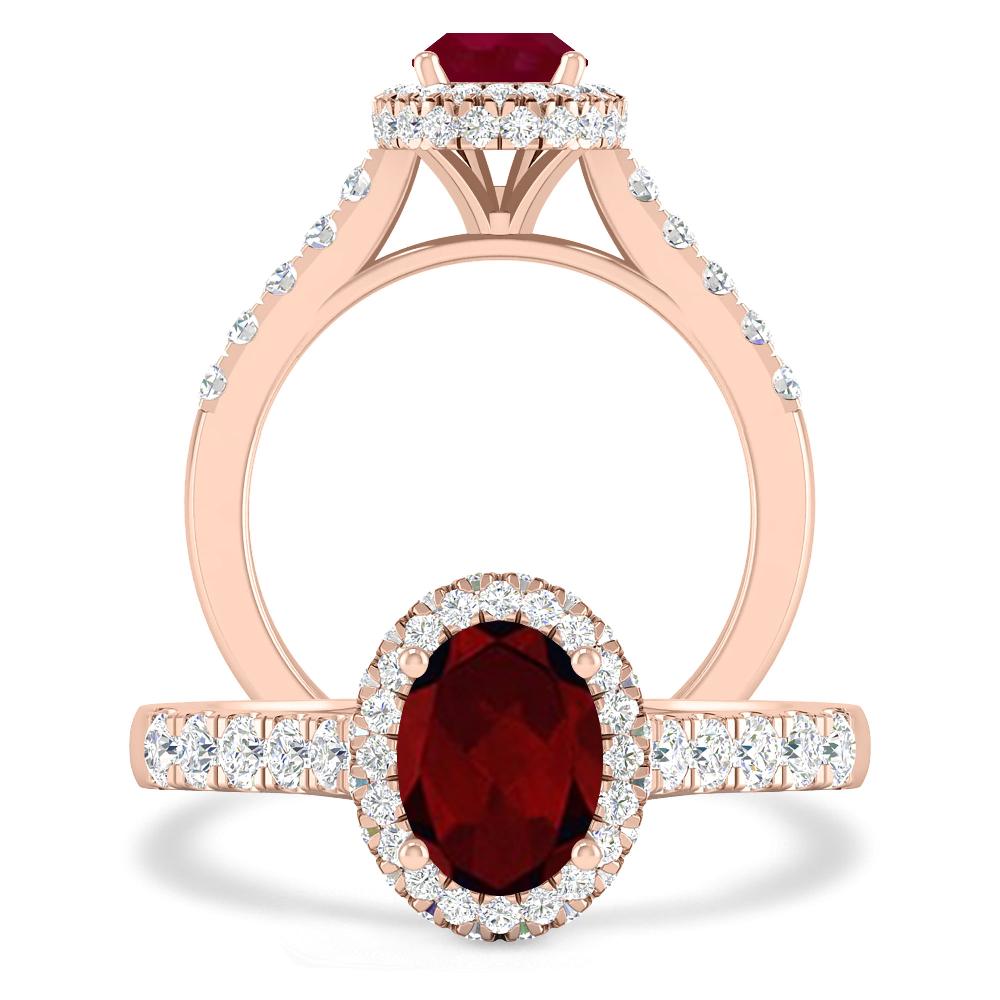 Rose Gold - Garnet