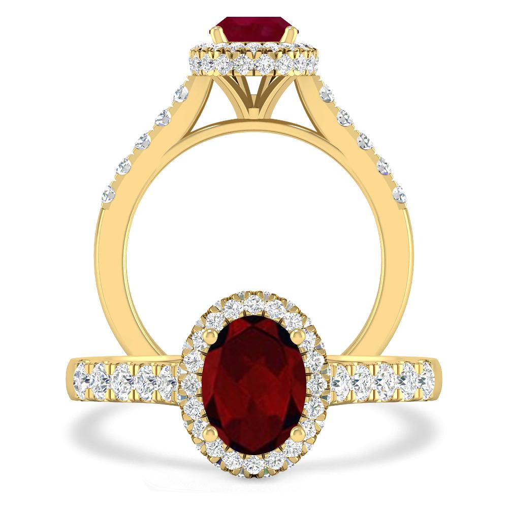 Yellow Gold - Garnet