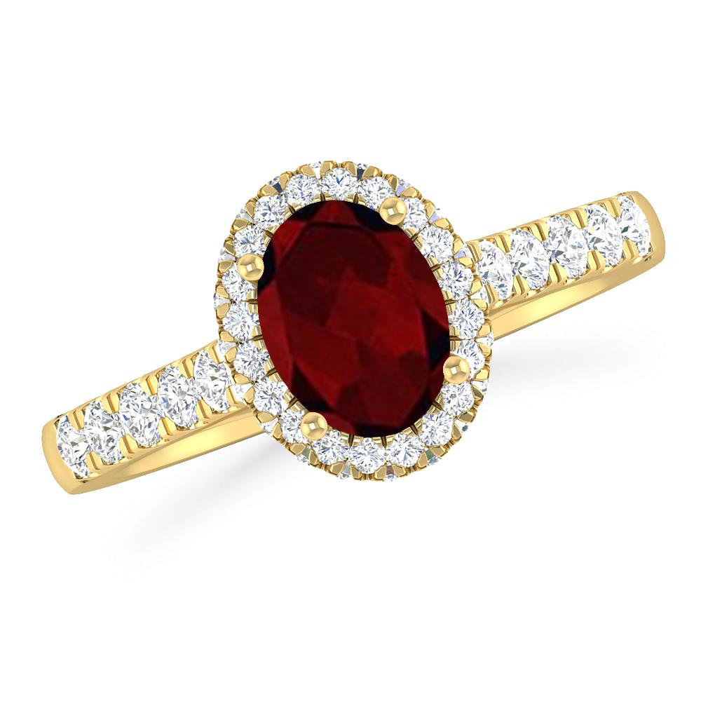 Yellow Gold - Garnet