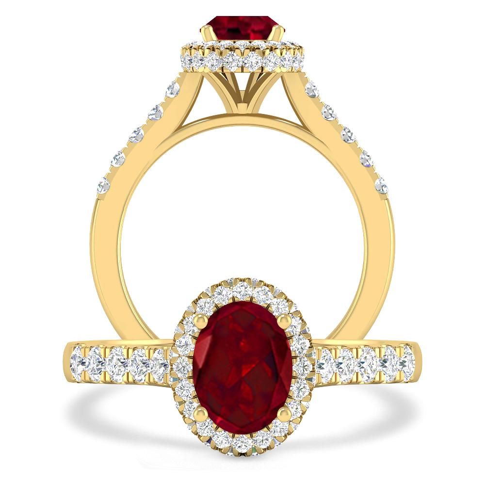 Yellow Gold - Garnet