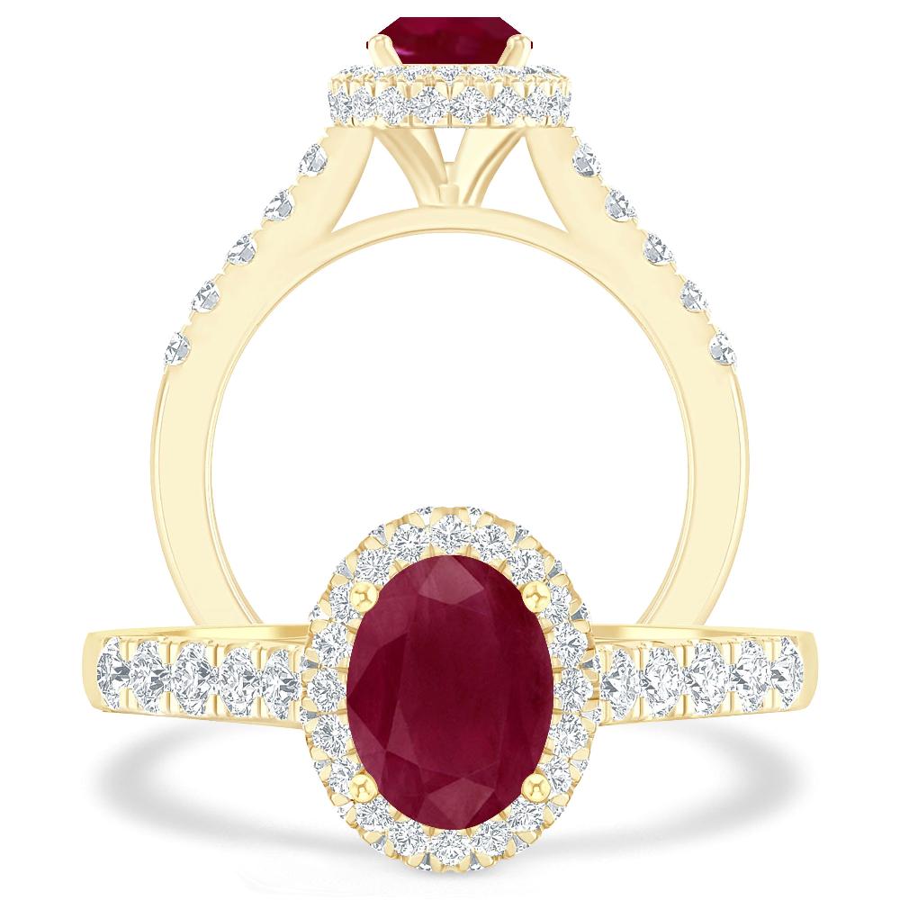 Yellow Gold - Ruby