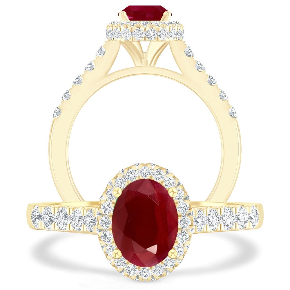 Yellow Gold - Ruby