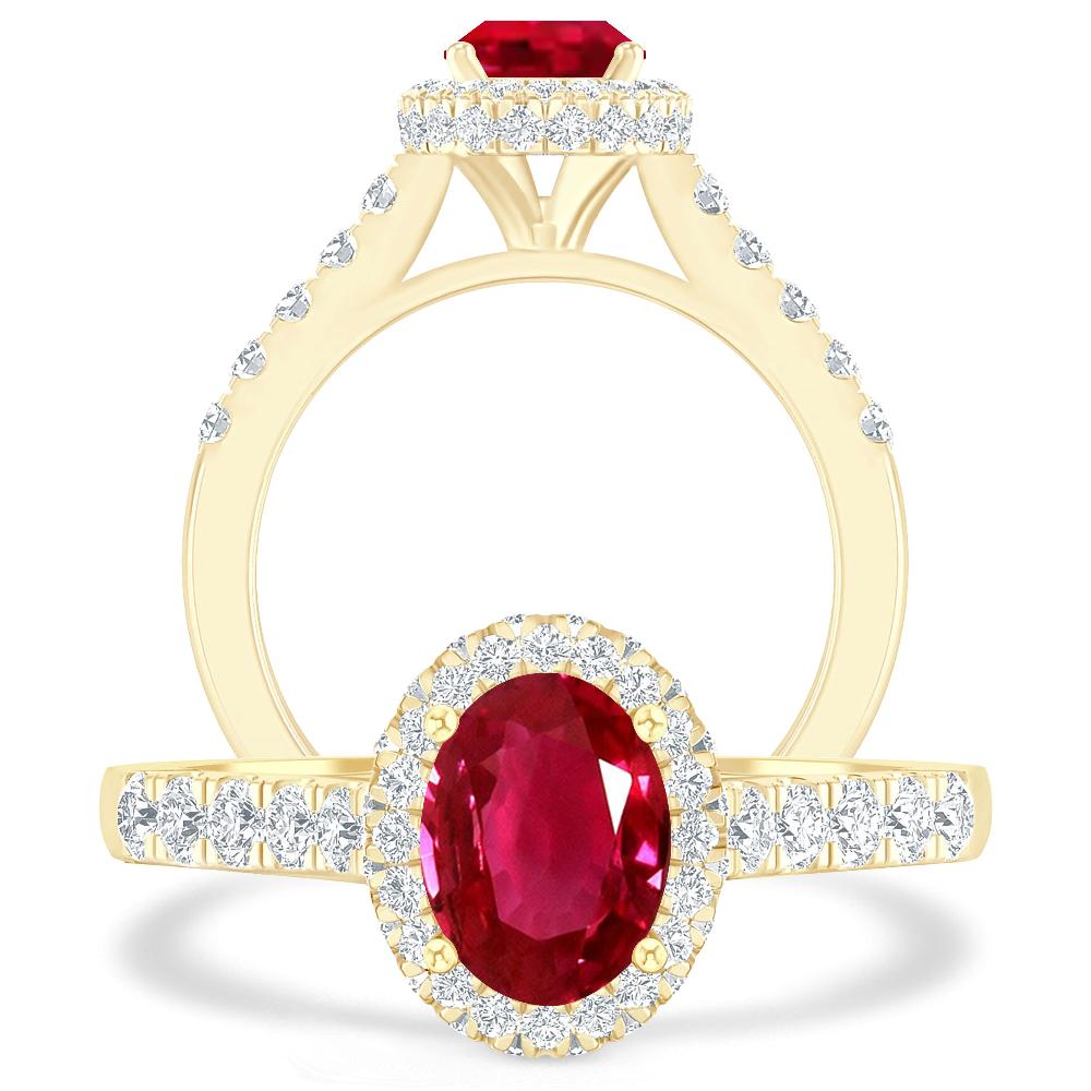 Yellow Gold - Ruby