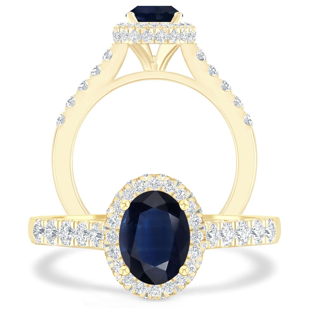 Yellow Gold - Sapphire