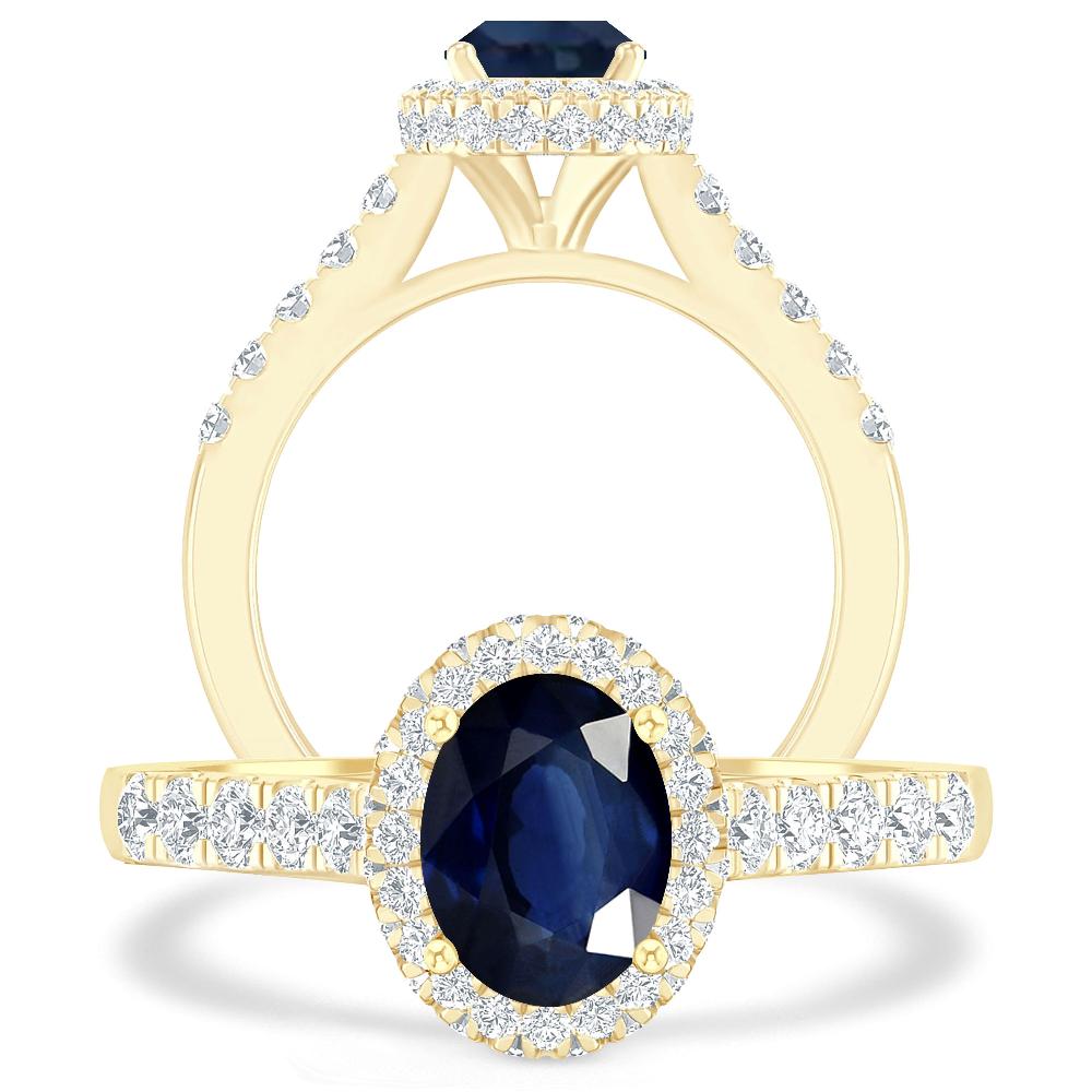 Yellow Gold - Sapphire