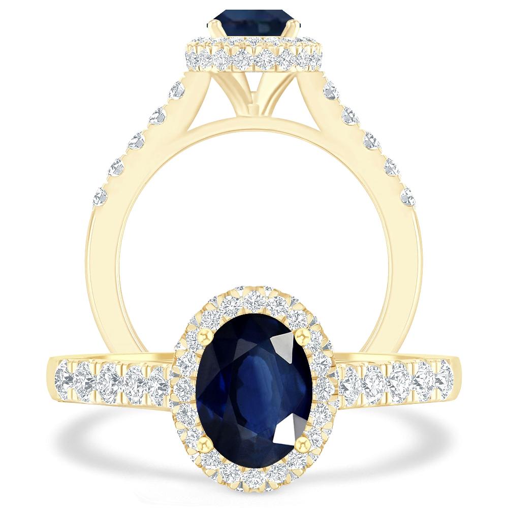 Yellow Gold - Sapphire