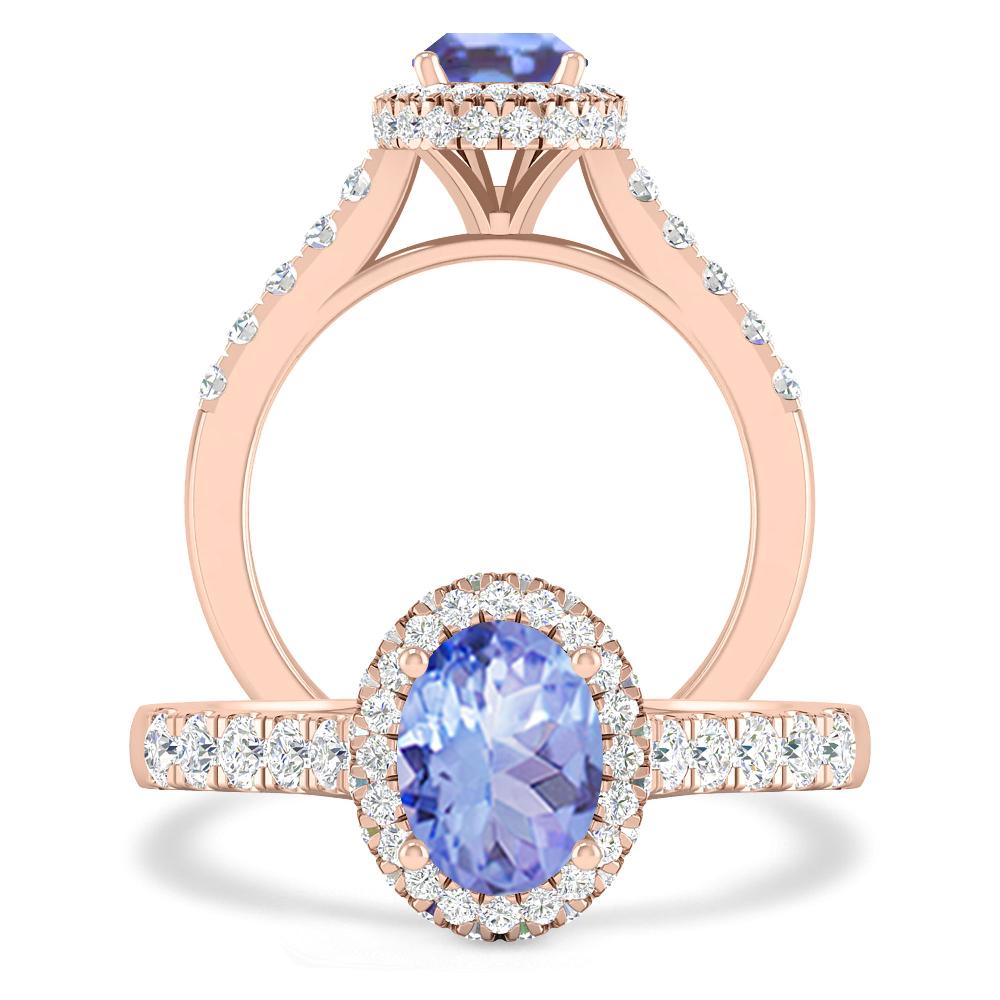 Rose Gold - Tanzanite