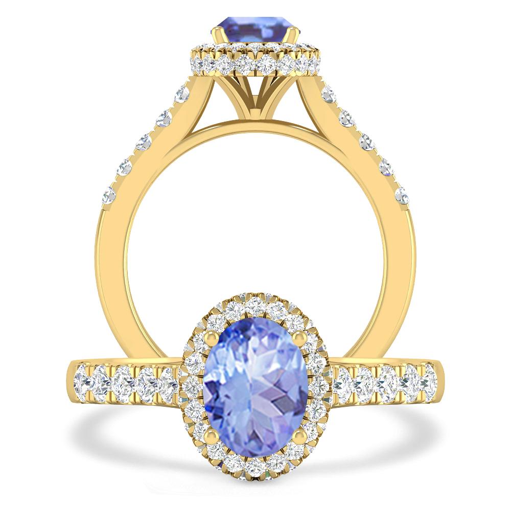 Yellow Gold - Tanzanite