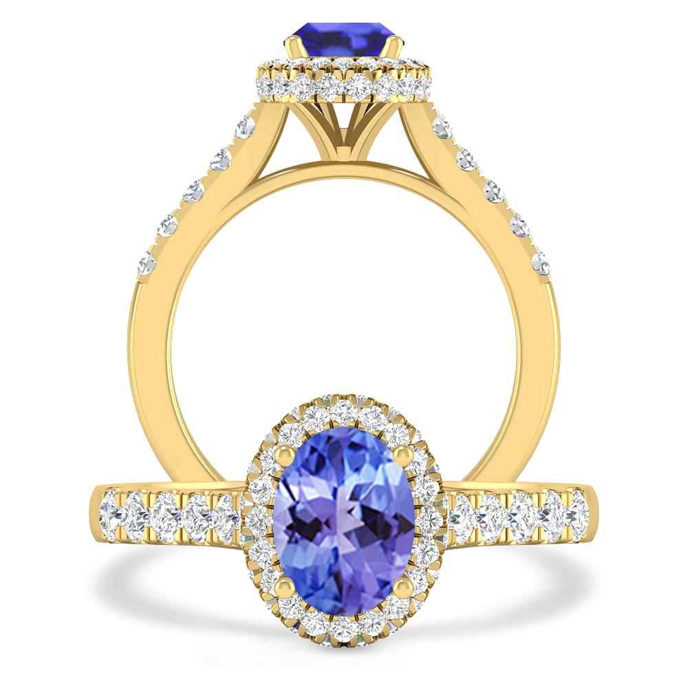 Yellow Gold - Tanzanite