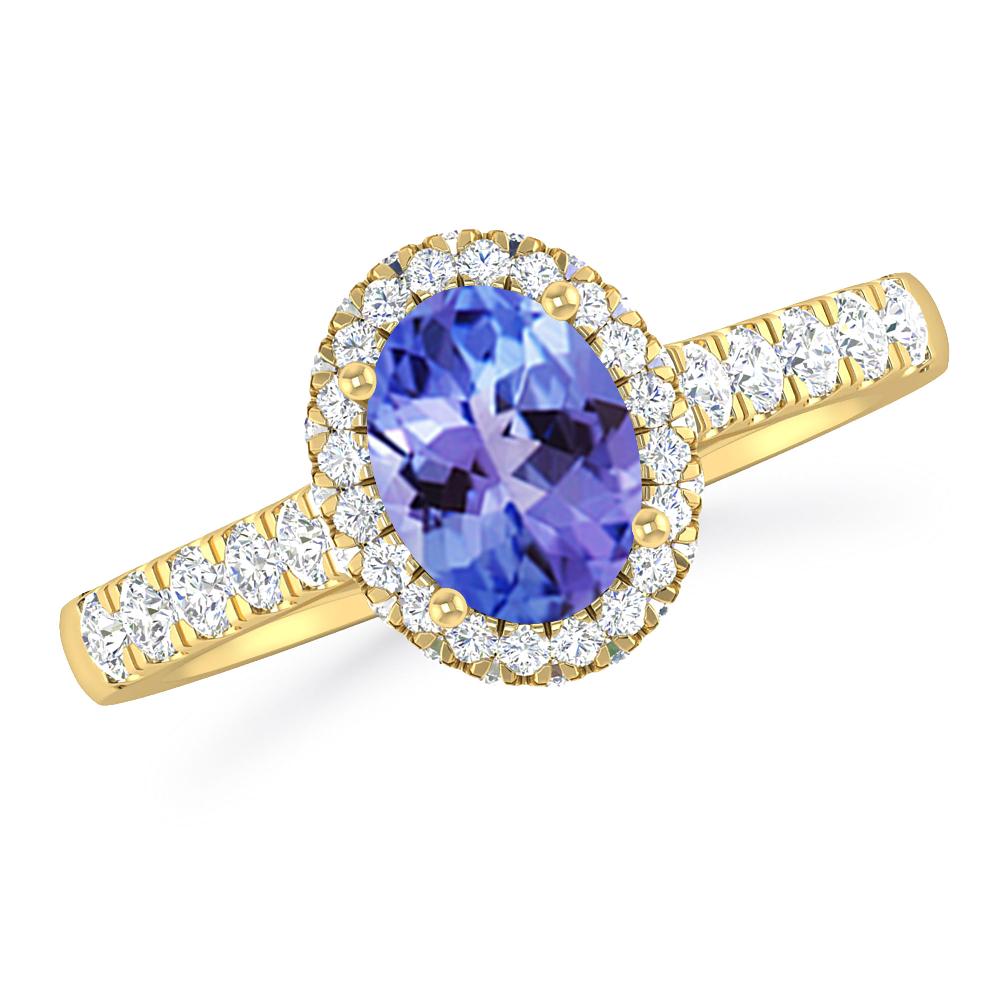 Yellow Gold - Tanzanite