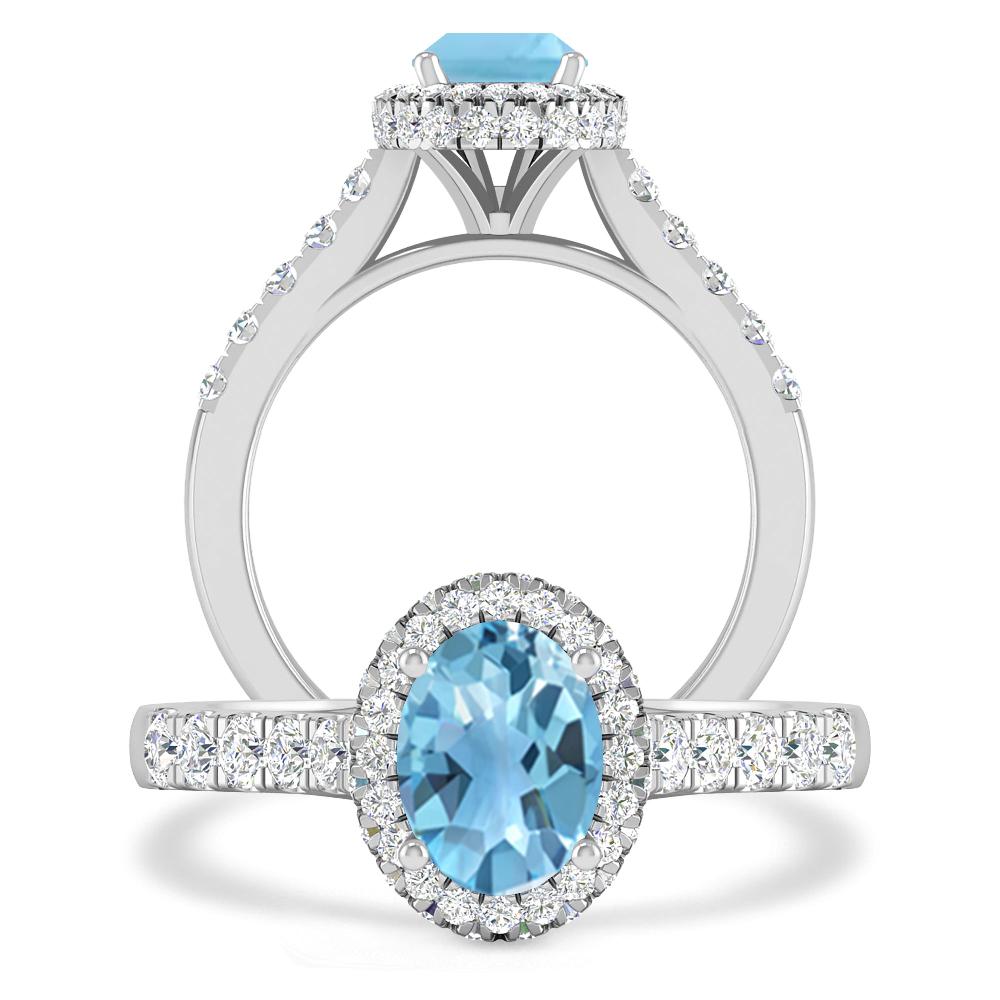 White Gold - Blue Topaz