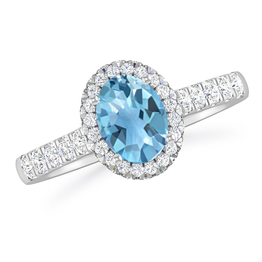 White Gold - Blue Topaz