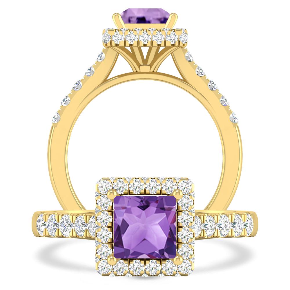 Yellow Gold - Amethyst