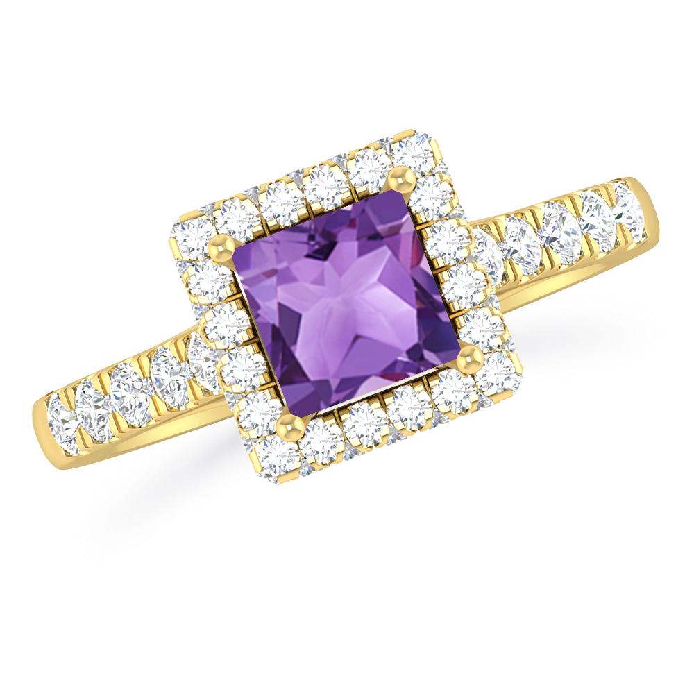 Yellow Gold - Amethyst