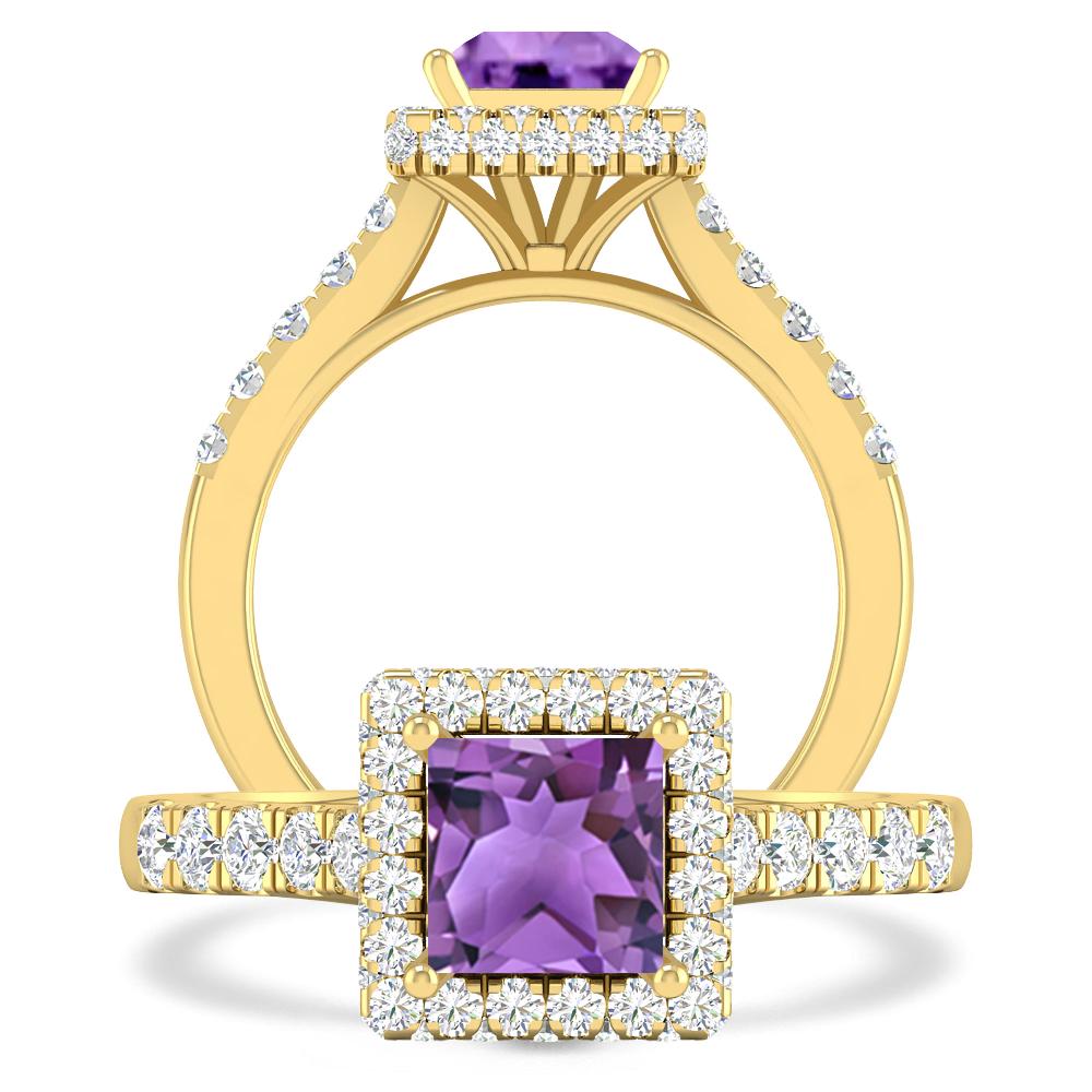 Yellow Gold - Amethyst