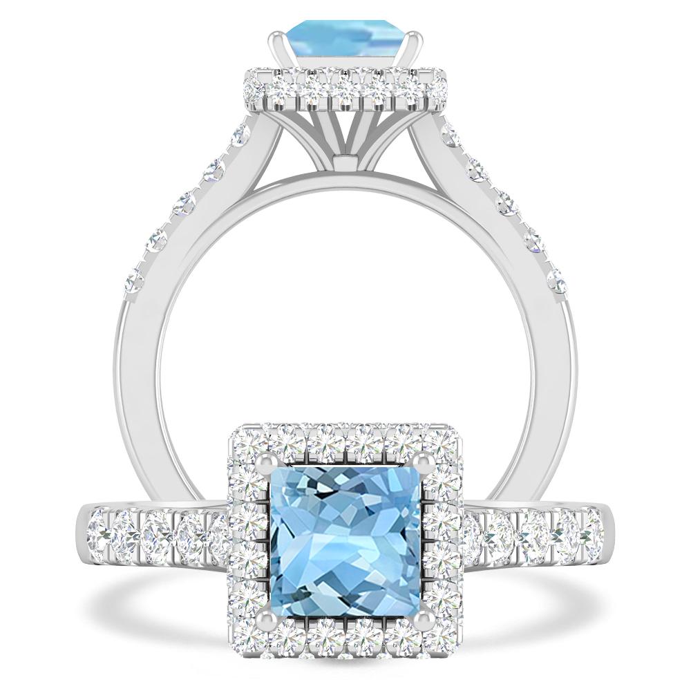 White Gold - Aquamarine