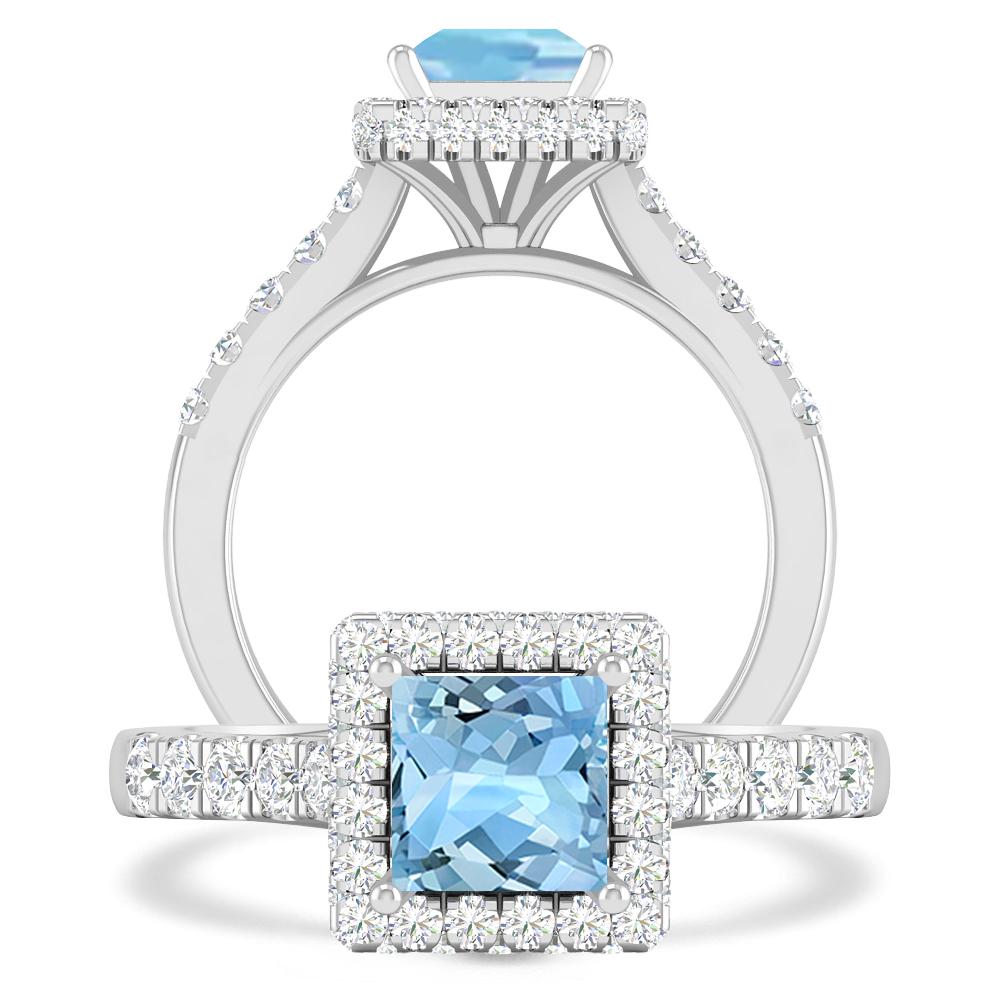 White Gold - Aquamarine